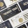 Gold Foil Brewery Tour Gift Custom Voucher Personalised, thumbnail 8 of 8