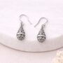 Sterling Silver Teardrop Filigree Balinese Drop Earrings – 9mm, thumbnail 4 of 9