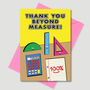 Thank You Beyond Measure Cute Stationery Teacher Card, thumbnail 2 of 3