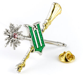 Wicked For Good Wand And Broomstick Pin Badge, 2 of 3
