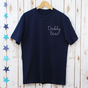 Father's Day Embroidered Daddy Bear T Shirt, 3 of 4