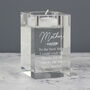 Personalised Leaf Glass Tea Light Holder, thumbnail 5 of 8