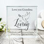 Personalised In Loving Memory Dove Crystal Token, thumbnail 2 of 6