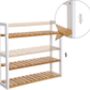 Adjustable Layer Three Tier Bamboo Bathroom Shelf Rack, thumbnail 7 of 9