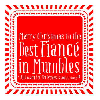 Personalised Best Fiance Christmas Card, 2 of 2