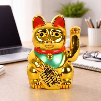 Good Luck Home Gifts Gold Money Cat, Six Inch, 3 of 6