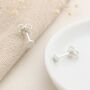 Sterling Silver Tiny Flat Disc Stud Earrings, thumbnail 2 of 3