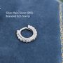 Sterling Silver Double Sided Cz Huggie Hoops, thumbnail 4 of 12
