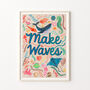 Make Waves Sea Life Art Print, thumbnail 1 of 9
