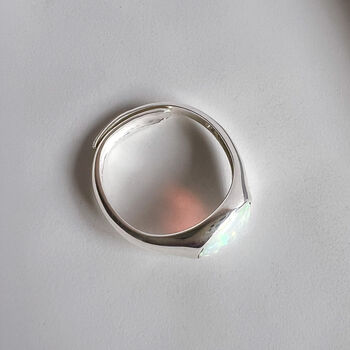 Sterling Silver Opal Ring, 4 of 9