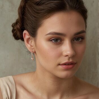 Crystal Petal Bridal Flower Earrings, 2 of 8