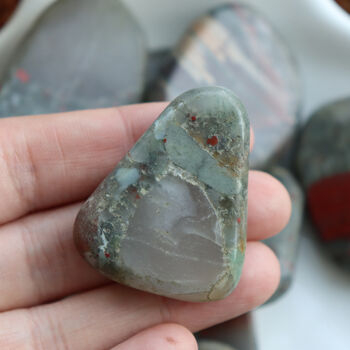 African Bloodstone Smoothstone Protection Crystal Gift, 9 of 11
