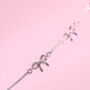 Thank You Friendship Silver Plated Bow Earrings And Bracelet Jewellery Set, thumbnail 3 of 9