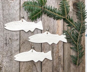Salmon / Trout Christmas Tree Decoration, 3 of 5