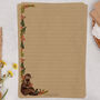 A5 Kraft Letter Writing Paper With Otter And Flowers, thumbnail 1 of 4