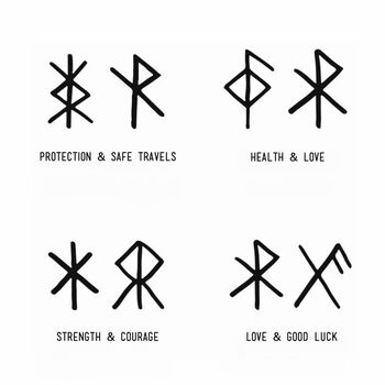 Personalised Men's Rune Viking Symbol Thick Leather Bracelet, 4 of 6