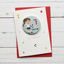 Footballer Girl Badge Birthday Card, thumbnail 1 of 2