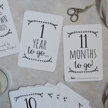 Classic Wedding Countdown Milestone Cards, 2 of 5