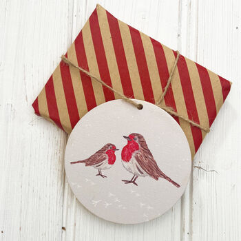 Wooden Christmas Robin Gift Tag, 3 of 3