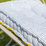 Reversible Striped Garden Bench Cushion, thumbnail 4 of 9