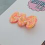 Summer Orange Glitter Resin Hair Clip / Festival Fashion Barrette / Bright Citrus Tangerine Slide / Holiday Styling Hair Accessory, thumbnail 4 of 4