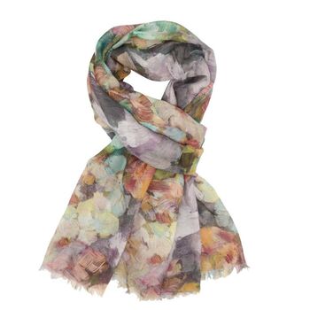 Personalised Abstract Flower Print Scarf, 4 of 7