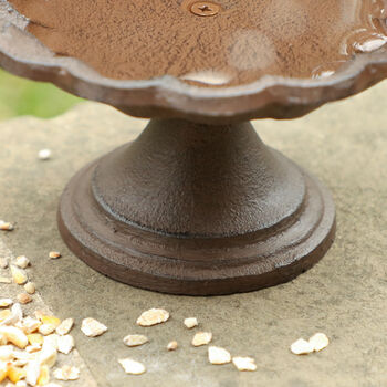 Antique Brown Garden Bird Bath, 4 of 8
