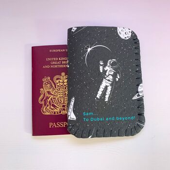 Children's Space Astronaut Passport Holder Personalised, 3 of 4