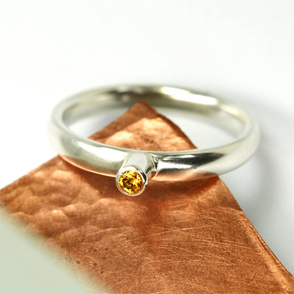 Solitaire Ring With Gemstone Choice, 1 of 11