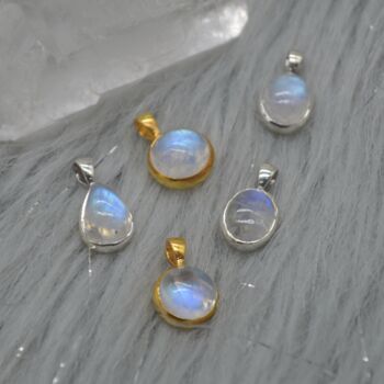Moonstone Pendant: Sterling Silver, June Birthstone, 2 of 5