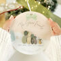 Personalised “Merry And Bright” Family Christmas Pebble Hanging Decoration, thumbnail 1 of 4