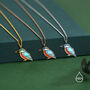 Sterling Silver Enamel Kingfisher Necklace, thumbnail 6 of 12