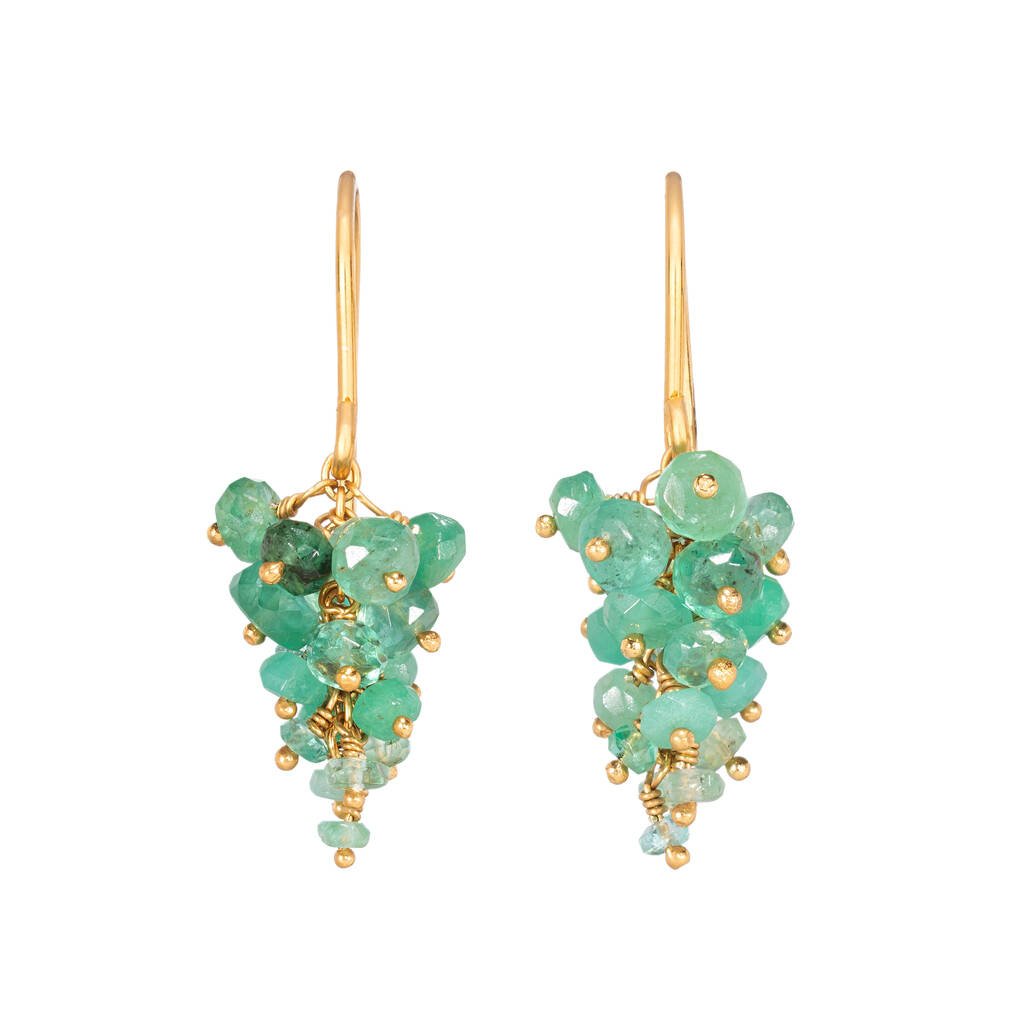 Emerald Grape Earrings By Kate Wood Jewellery
