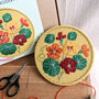 Nasturtium Floral Embroidery Kit, thumbnail 2 of 8