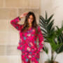 Indian Cotton Fuchsia Print Pyjama Set, thumbnail 1 of 5