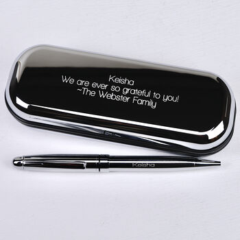 Personalised Boxed Chrome Pen, 5 of 7
