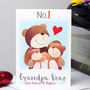 Personalised Number One Daddy Papa Bear Card, thumbnail 7 of 9