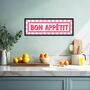 Stripe Border Bon Appetit Framed Print, thumbnail 5 of 8