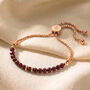 January Birthstone Garnet Bracelet, thumbnail 4 of 7