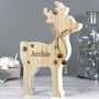 Personalised Any Name Wooden Reindeer Decoration, thumbnail 6 of 6