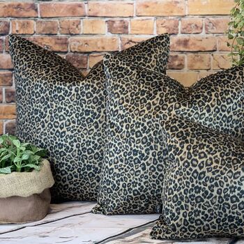 Leopard Velvet Print Cushion, 7 of 12