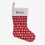 Personalised Christmas Stocking Red Polar Bears Design, thumbnail 3 of 4