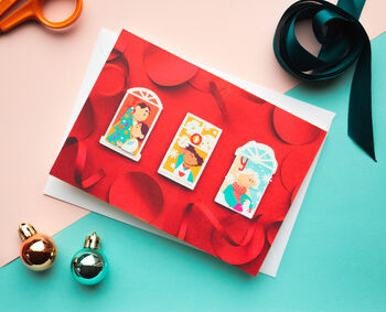 Christmas Card Bundle, Seven Illustrated Cards, 7 of 8