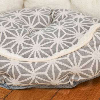 Luxury Grey Scalloped Pet Bed, 5 of 5