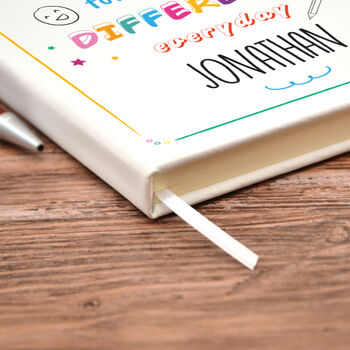 Personalised Thank You Teacher Notebook Colourful, 2 of 2