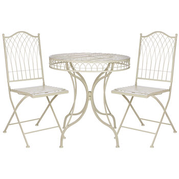 Vintage Three Piece Bistro Table And Chairs Set, 2 of 7