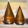 Set Of Two Brass Effect Hanging Tea Light Holders, thumbnail 1 of 6