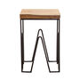 Industrial Teak Root Square 'W' Stool, thumbnail 3 of 7