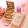 Personalised Birth Flower Wooden Mirror Jewellery Box, thumbnail 12 of 12