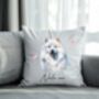 Personalised Samoyed Hearts Cushion Cover Gift, thumbnail 1 of 2